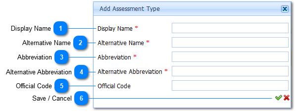 Add Assessment Types