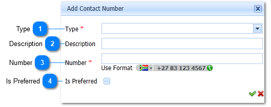 Add Contact Number