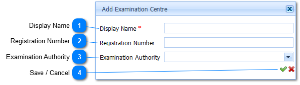 Add Examination Centre