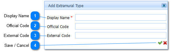 Add Extramural Type