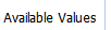 3. Available Values