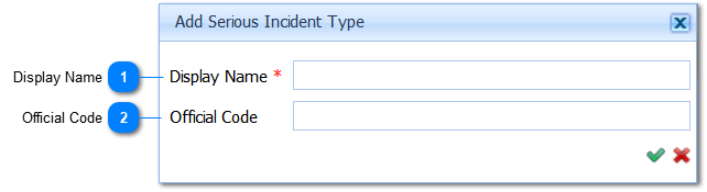 Add Serious Incident Type