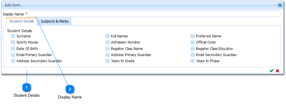 Add Setup Student Details