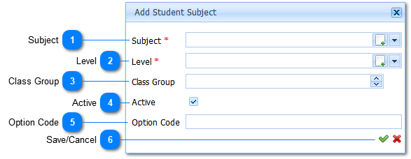 Add Student Subject