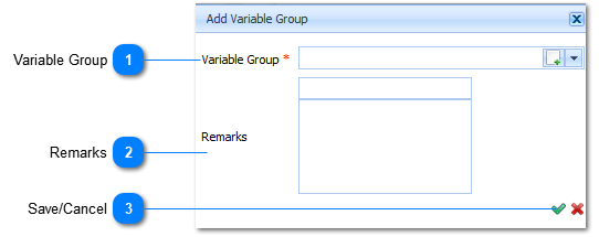 Add Vendor Variable Group