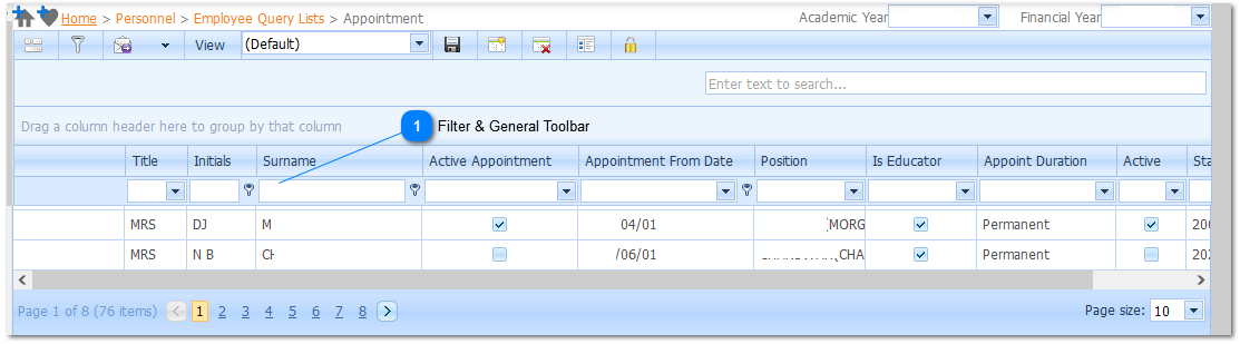 Appointment Query List Example