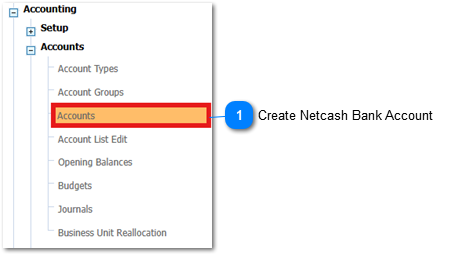 Create Netcash Bank Account