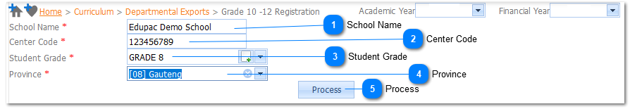 Grade 10 - 12 Registration