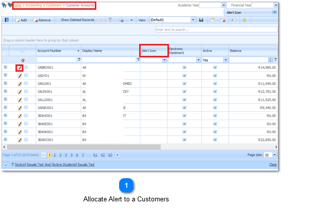 How to Allocate Alert to a Customer