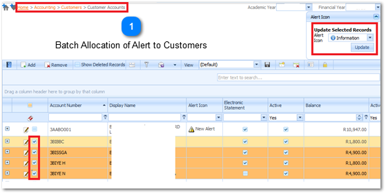 How to do a Batch Allocation of Alerts to Customers