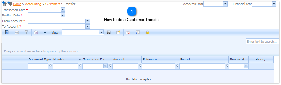 How to do a Customer Transfer