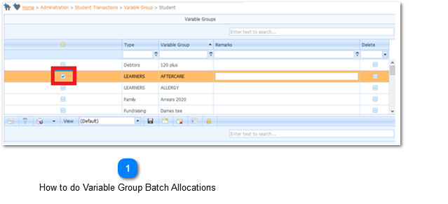 How to do Variable Group Batch Allocations