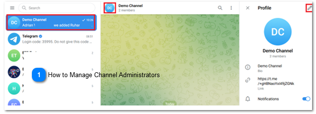 How to Manage Channel Administrators