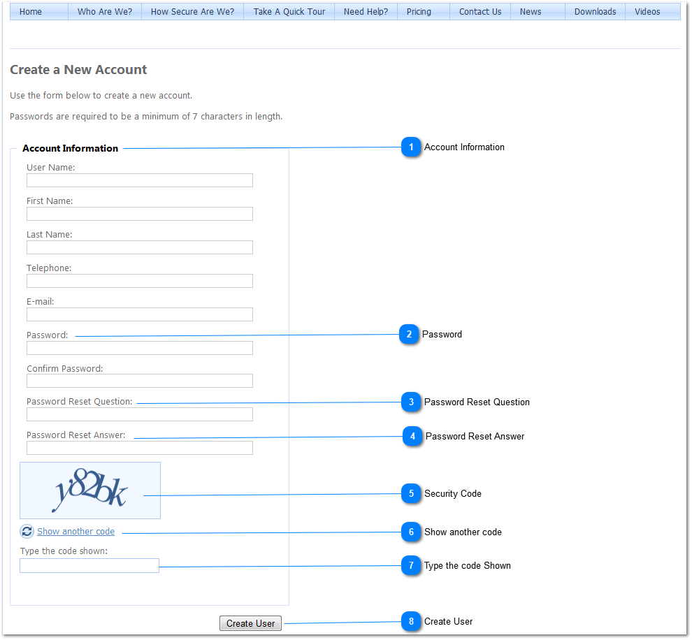 Registration Page