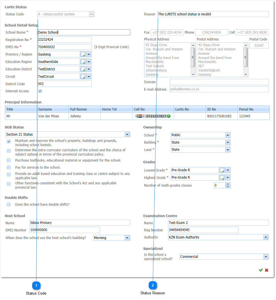 School Information Page - Feedback Received