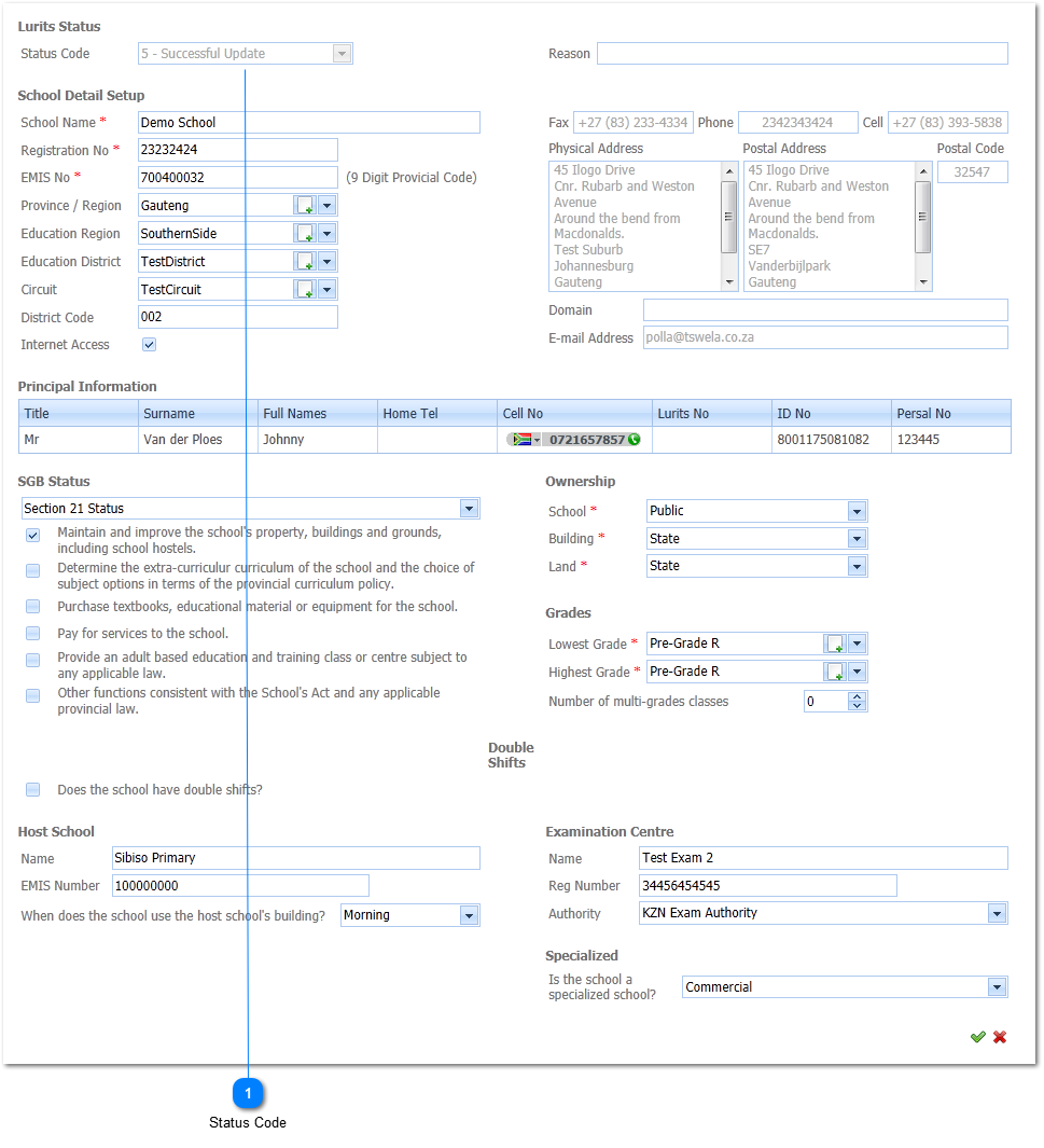 School Information Page - Feedback Received