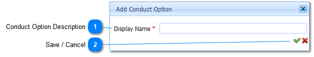 Add Conduct Options