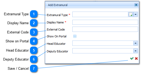 Add Extramural Activities