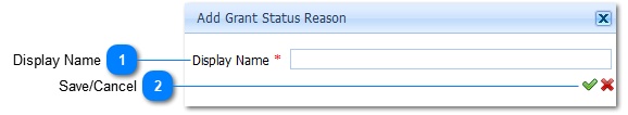 Add Grant Status Reason