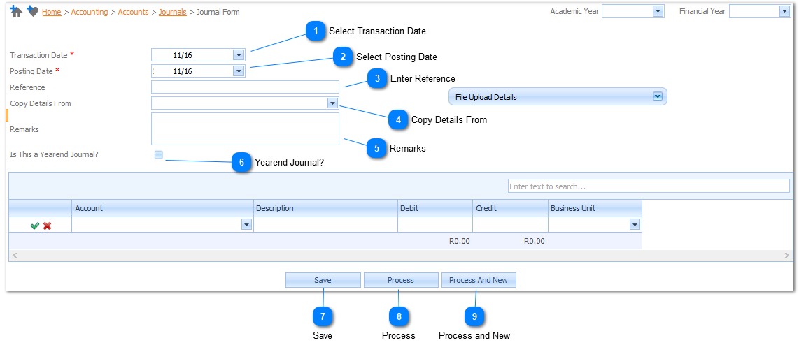 Add Journal