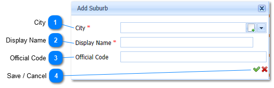 Add Suburb