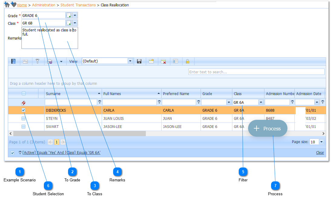 Class Re-Allocation Example