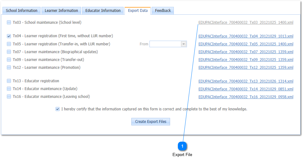 Create Local Copy of Export File