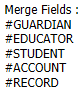 2. Merge Fields