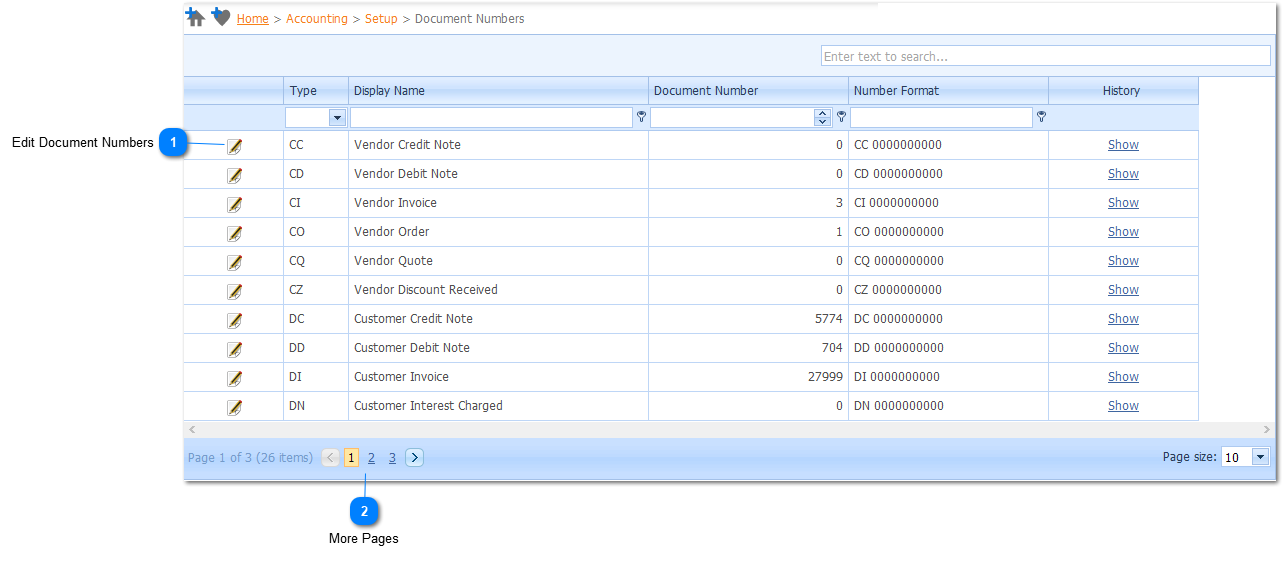 Document Numbers