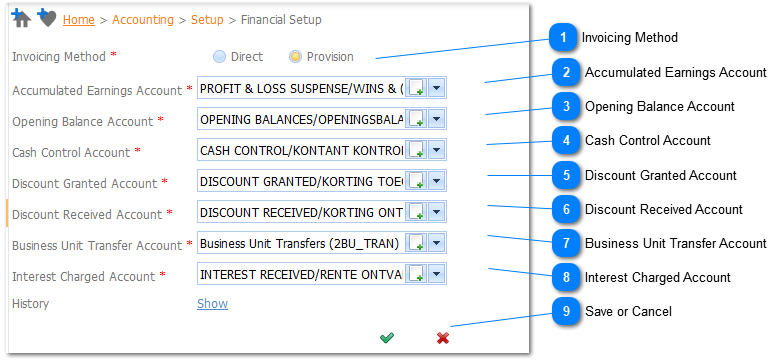 Financial Setup