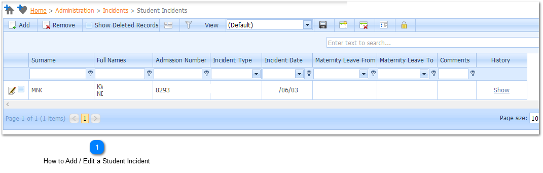 How to Add / Edit a Student Incident