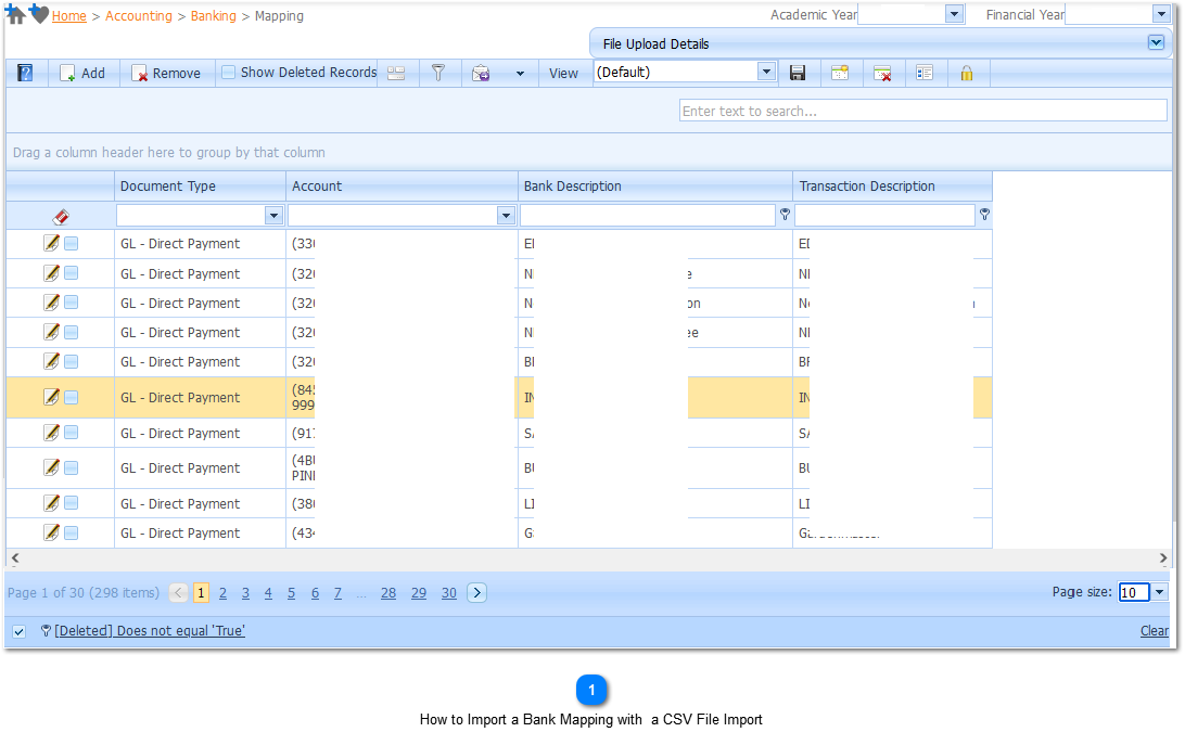 How to Import  a CSV Bank Mapping File