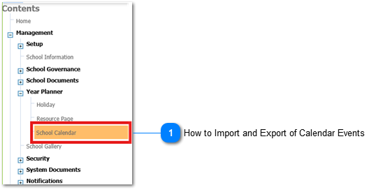 How to Import and Export of Calendar Events