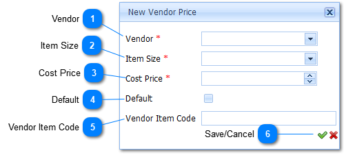 New Vendor Price