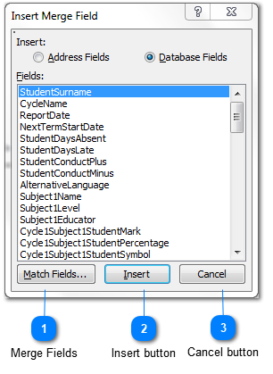 Step 8 Merge Fields