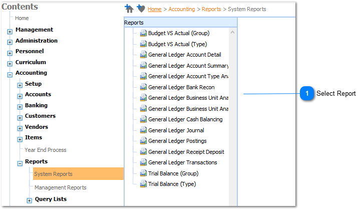 System Reports