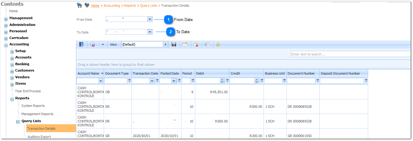 Transaction Details